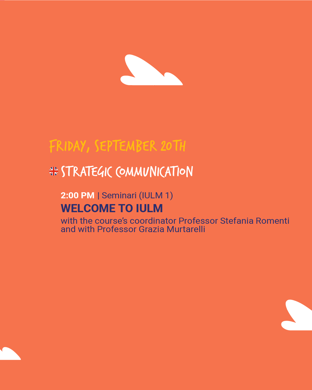 Welcome Week - Magistrali