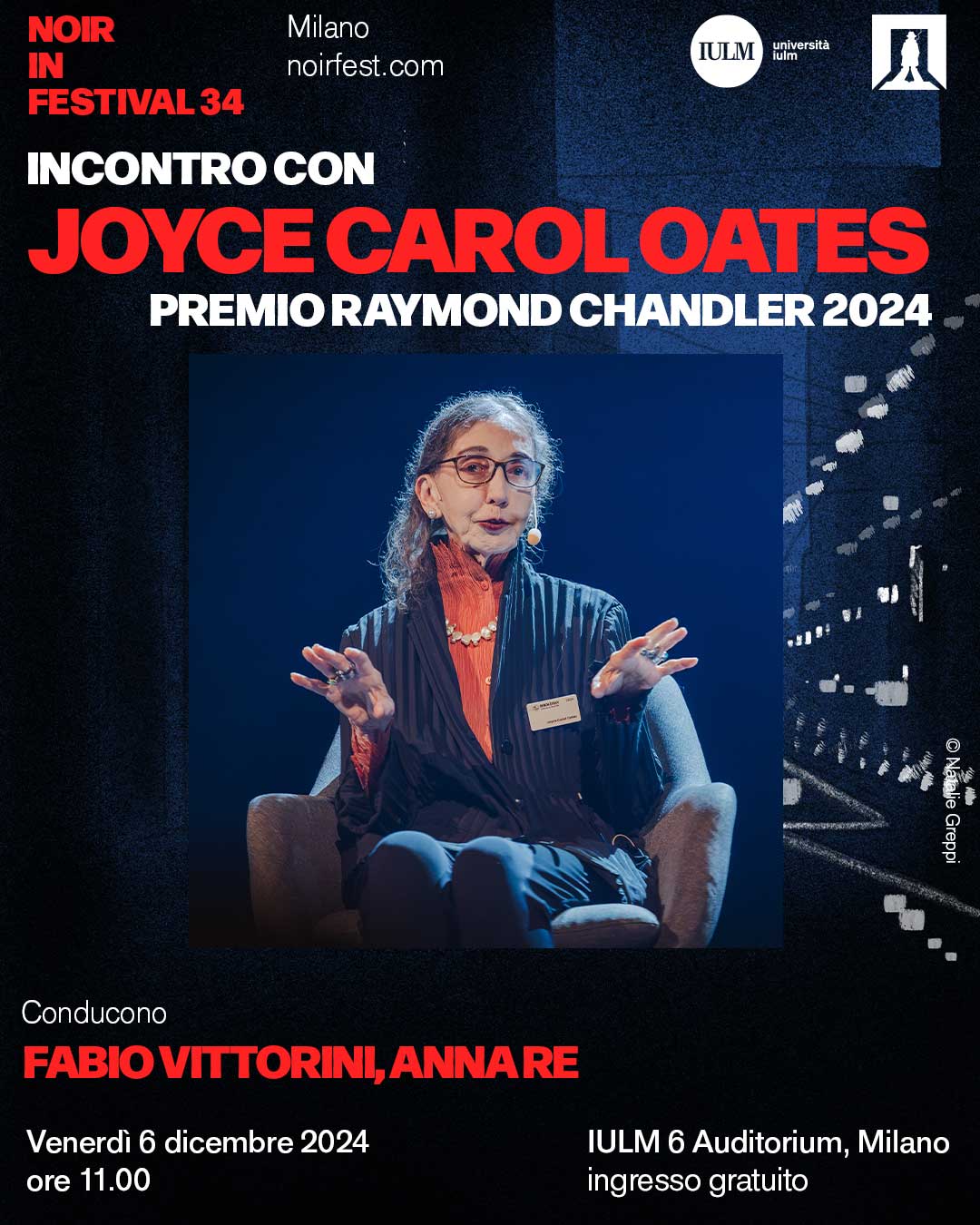 Joyce Carol Oates at IULM for Noir in Festival