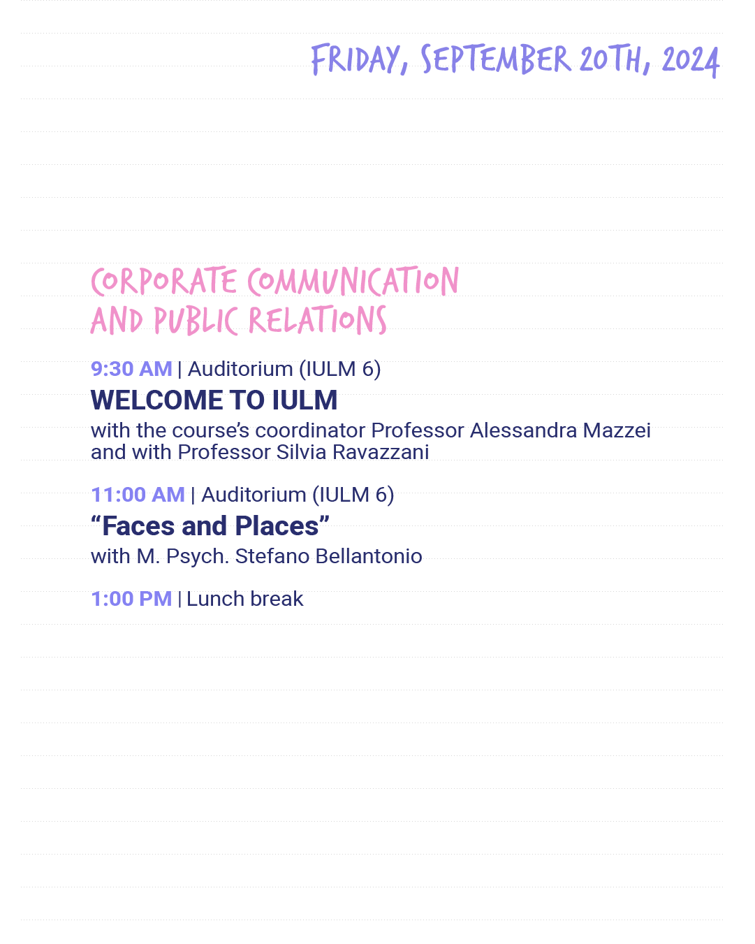 7 - Welcome Week - Triennali