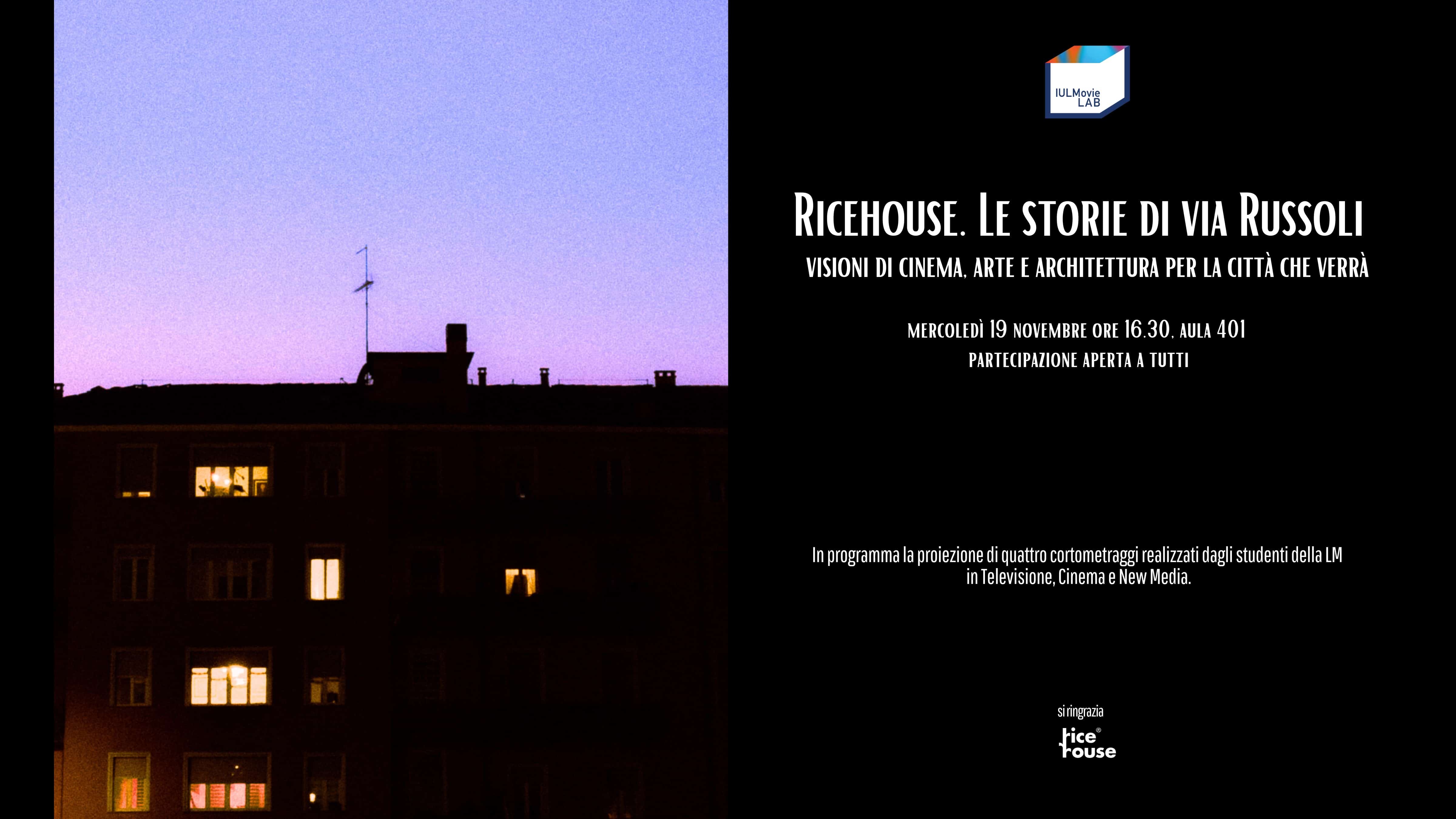Cinema, comunità e solidarietà: un esperimento di convivenza urbana promosso da IULM e RiceHouse