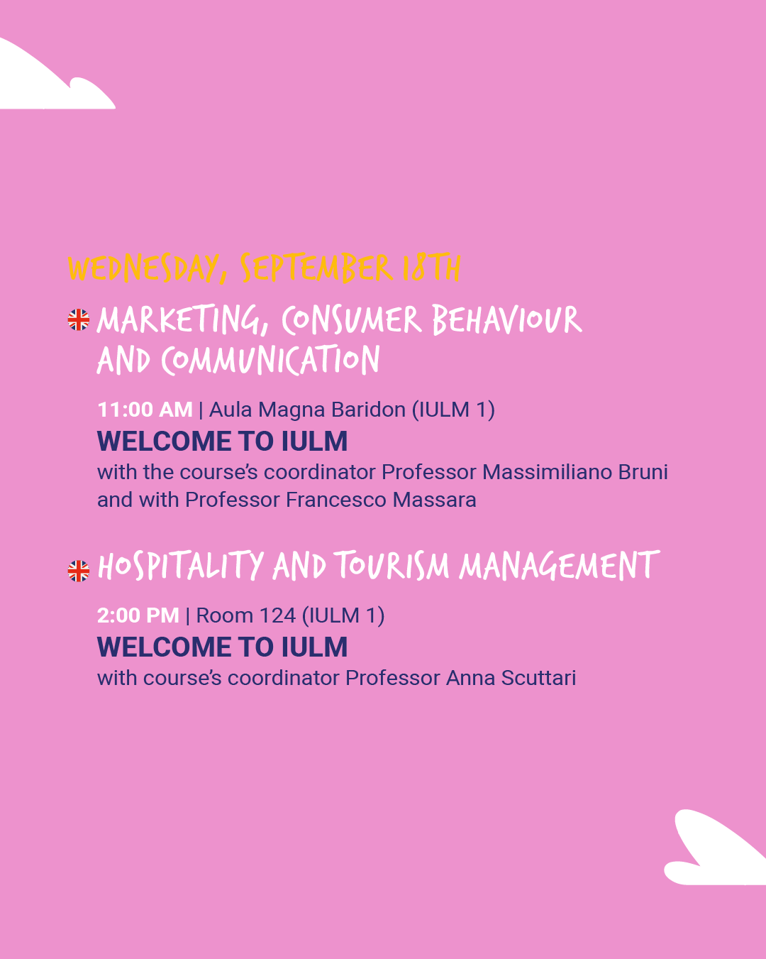 Welcome Week - Magistrali