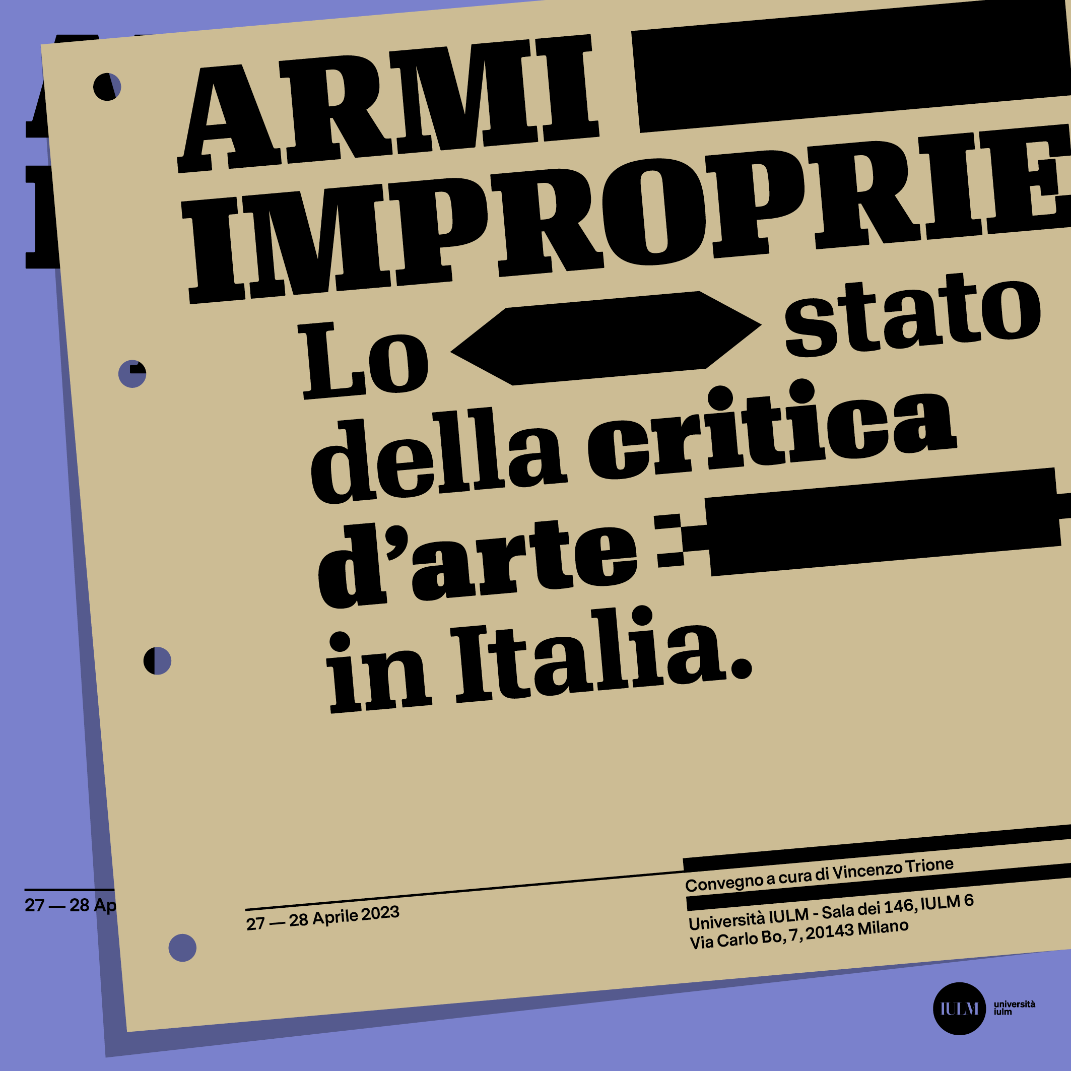 Armi improprie: un convegno sullo stato della critica d'arte in Italia
