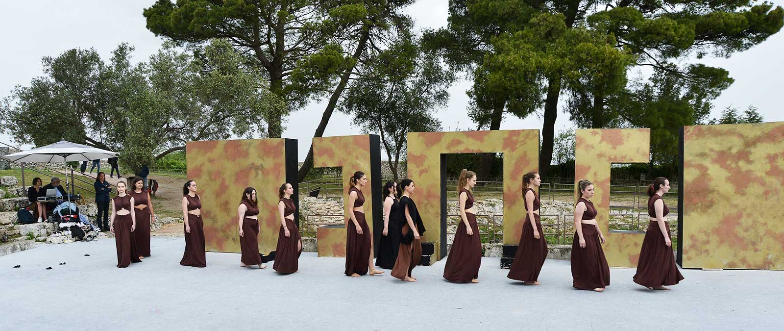 IULM University Theater Center on stage at the Greek Theater in Palazzolo Acreide